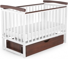 Детская кроватка Deson Mriya combi с ящиком white/walnut